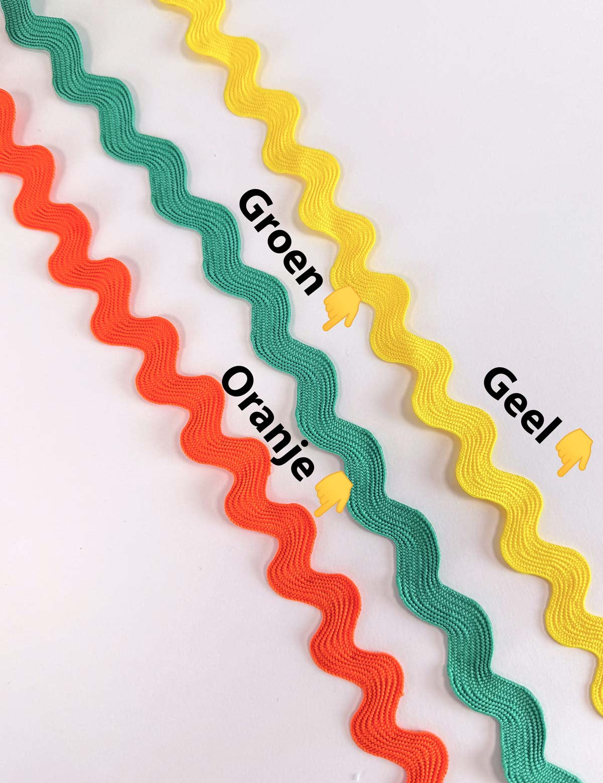 Geel zigzagband 13 mm