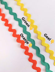 Geel zigzagband 13 mm