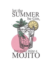 Let the Summer Be Gin (Mojito) - Vintage Summer Kleding Transfers