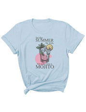 Let the Summer Be Gin (Mojito) - Vintage Summer Kleding Transfers