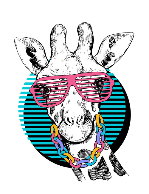 Giraffe - 90's Animals | Strijktransfers