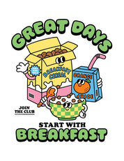 Breakfast Club DTF-strijktransfer uit Snack Attack