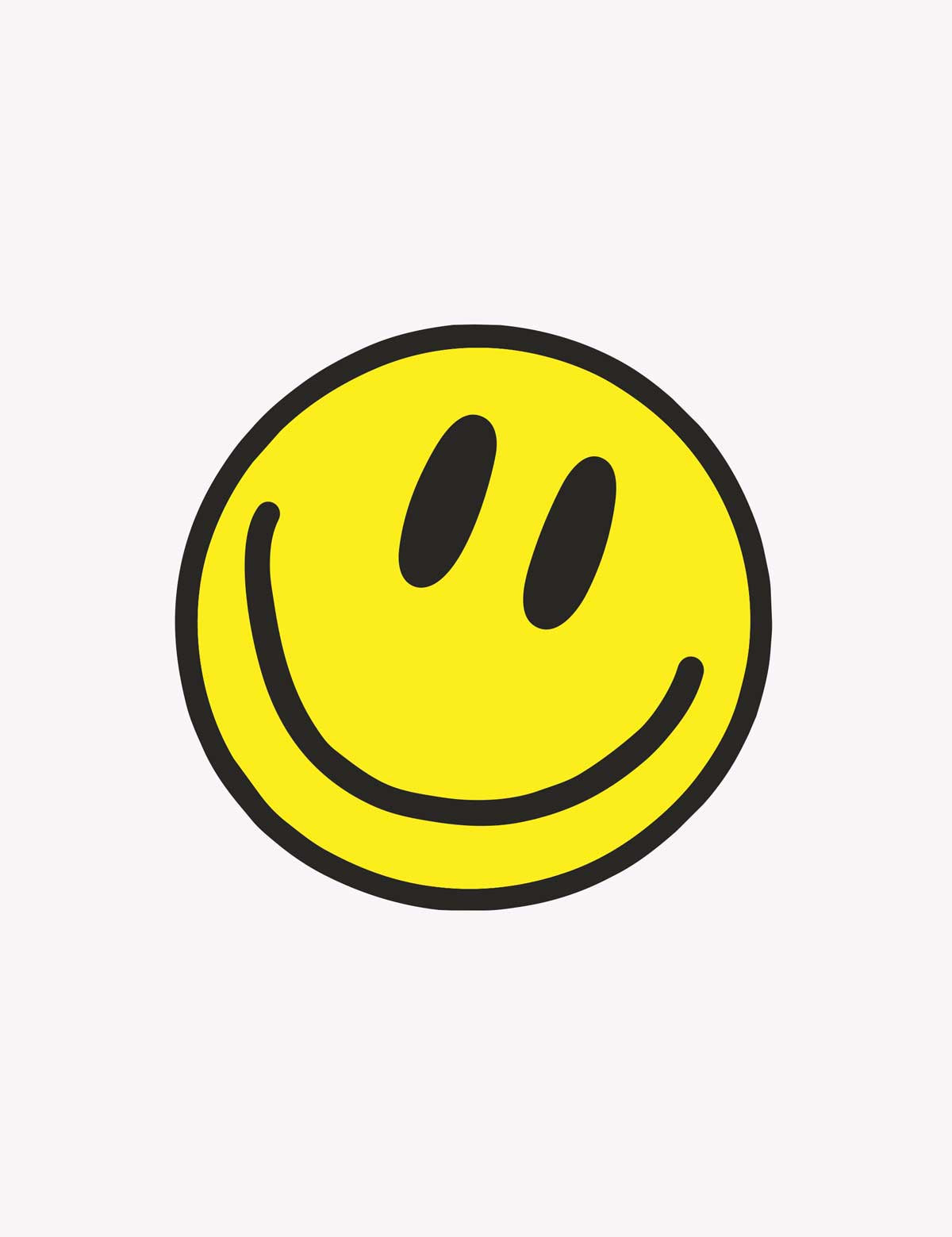 Happy Face Yellow – Good Mood Club – strijktransfer