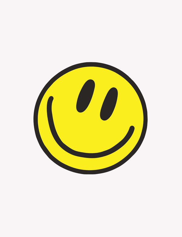 Happy Face Yellow – Good Mood Club – strijktransfer