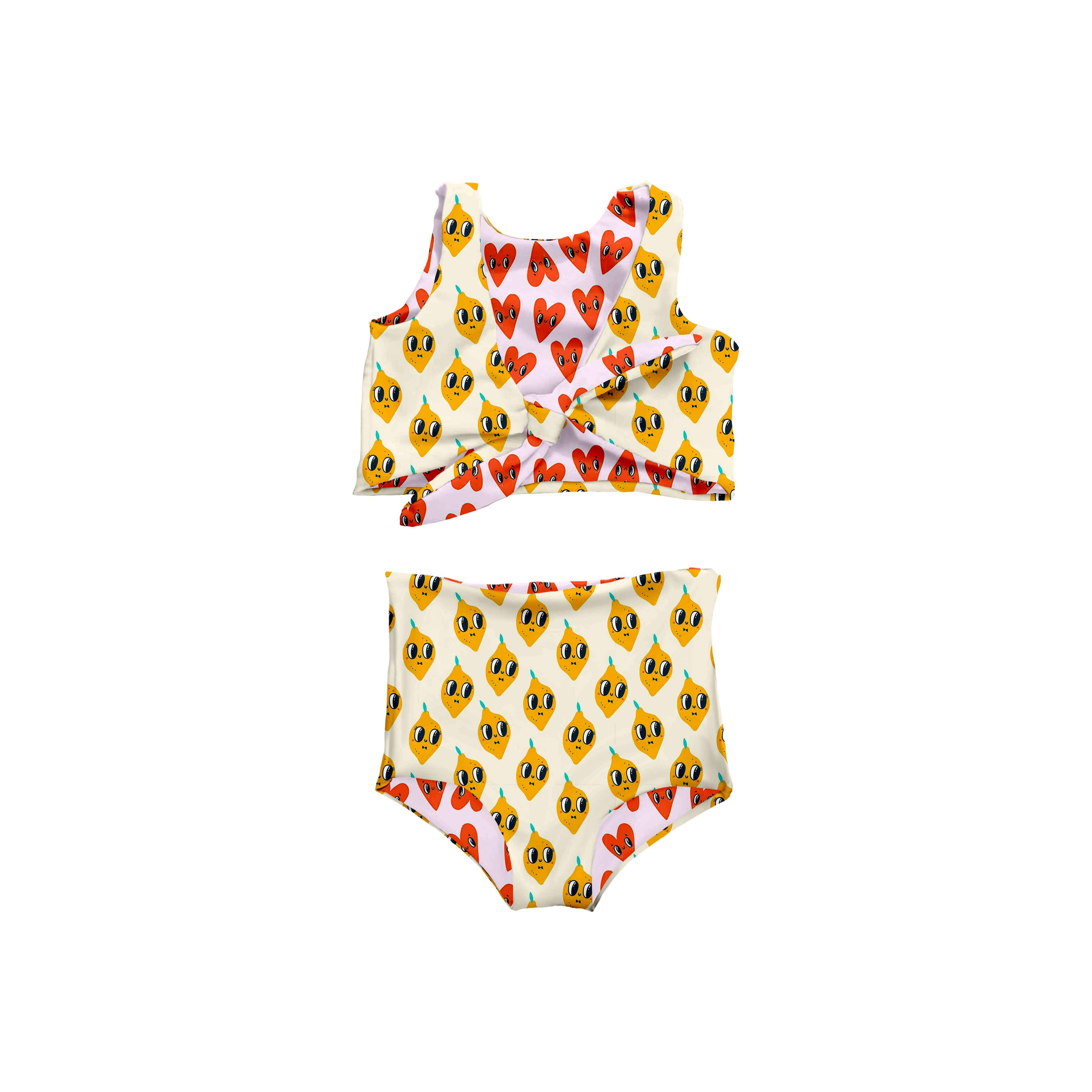100cm Coupon Lycra Happy Lemons