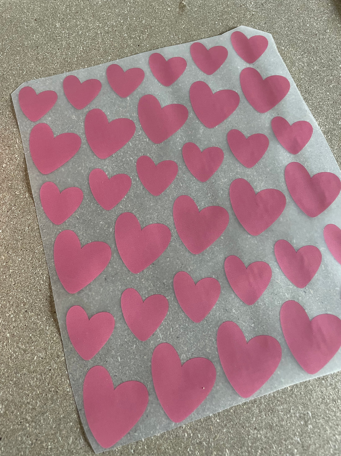Peach Hearts – All-over transfervel