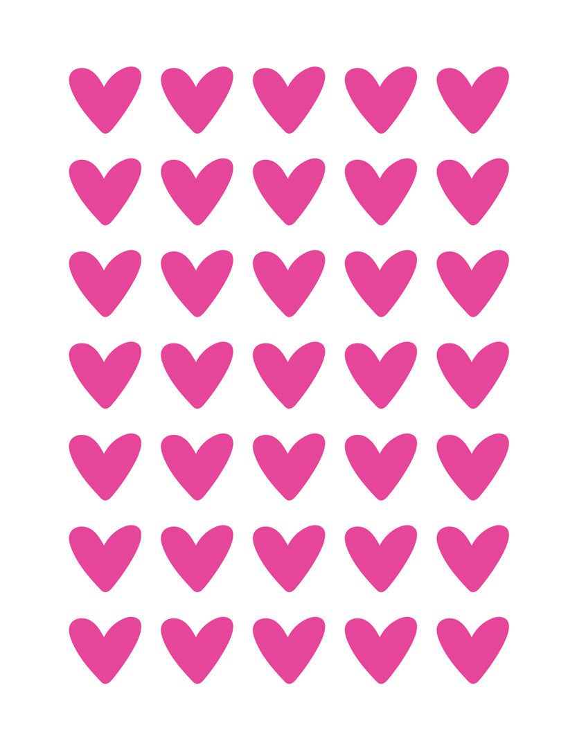 Hearts Pink Punch | All-over transfervel