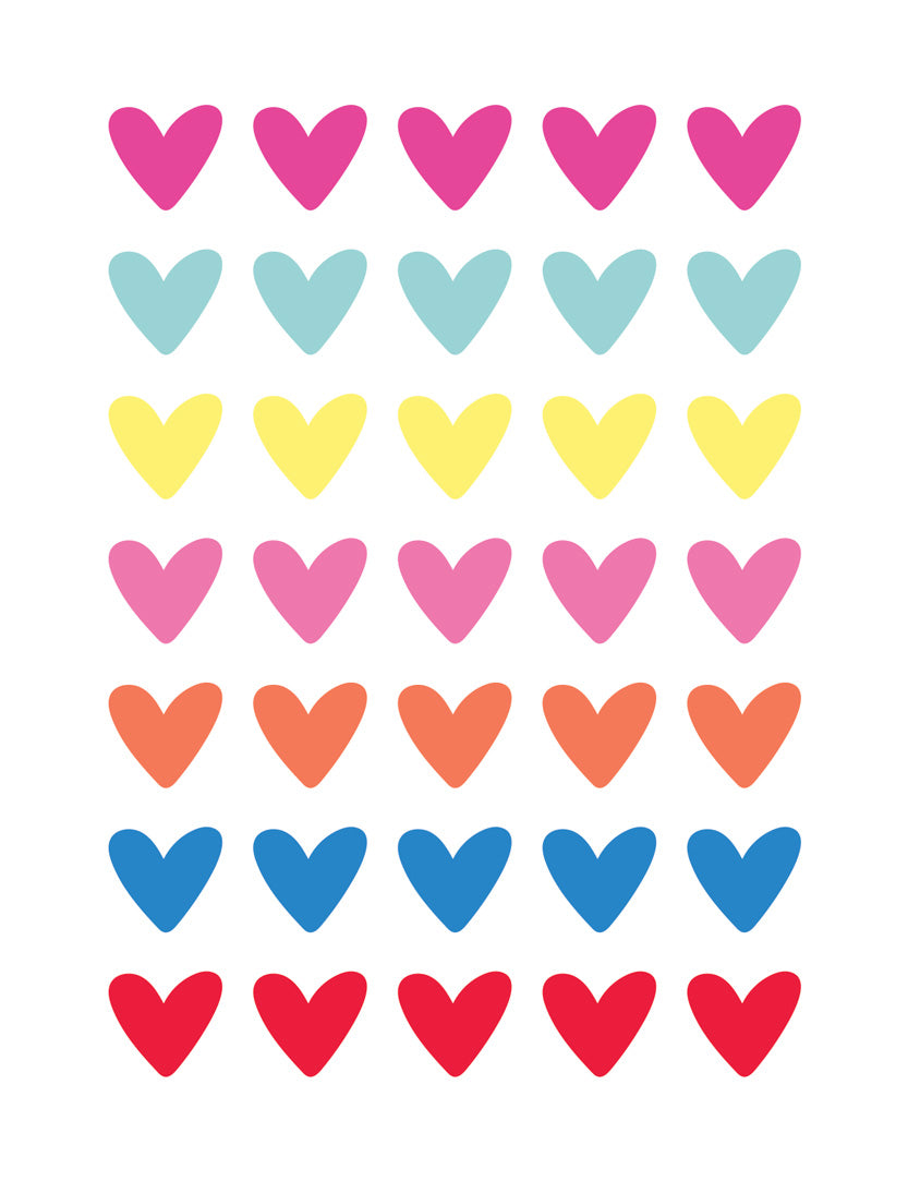 Hearts Rainbow | All-over transfervel