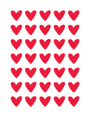 Hearts Red | All-over transfervel
