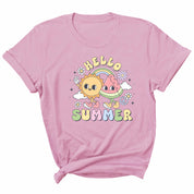 Hello Summer -  Pink Summer Kleding Transfer