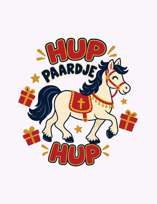 Hup paardje – Sterren | Sinterklaas Strijktransfer