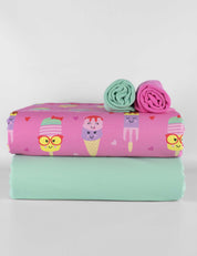 Ice Cream Crush Bubble Pink | Rib tricot | 125cm breed
