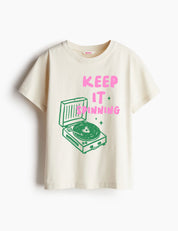 Keep It Spinning - Hand Drawn | Strijktransfer