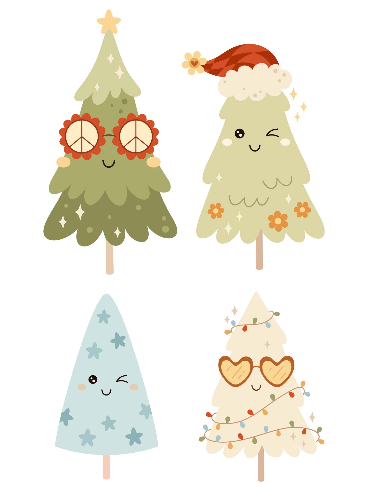 Kerstbomen Boys Groen - Fabric Frenzy
