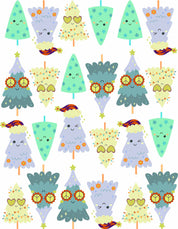 Kerstbomen Boys Blauw - Fabric Frenzy