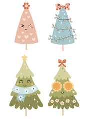 Kerstbomen Girls Groen - Fabric Frenzy