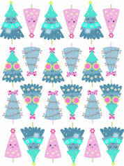 Kerstbomen Girls Roze - Fabric Frenzy