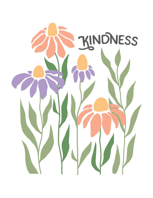 Kindness - Flower | Strijktransfer