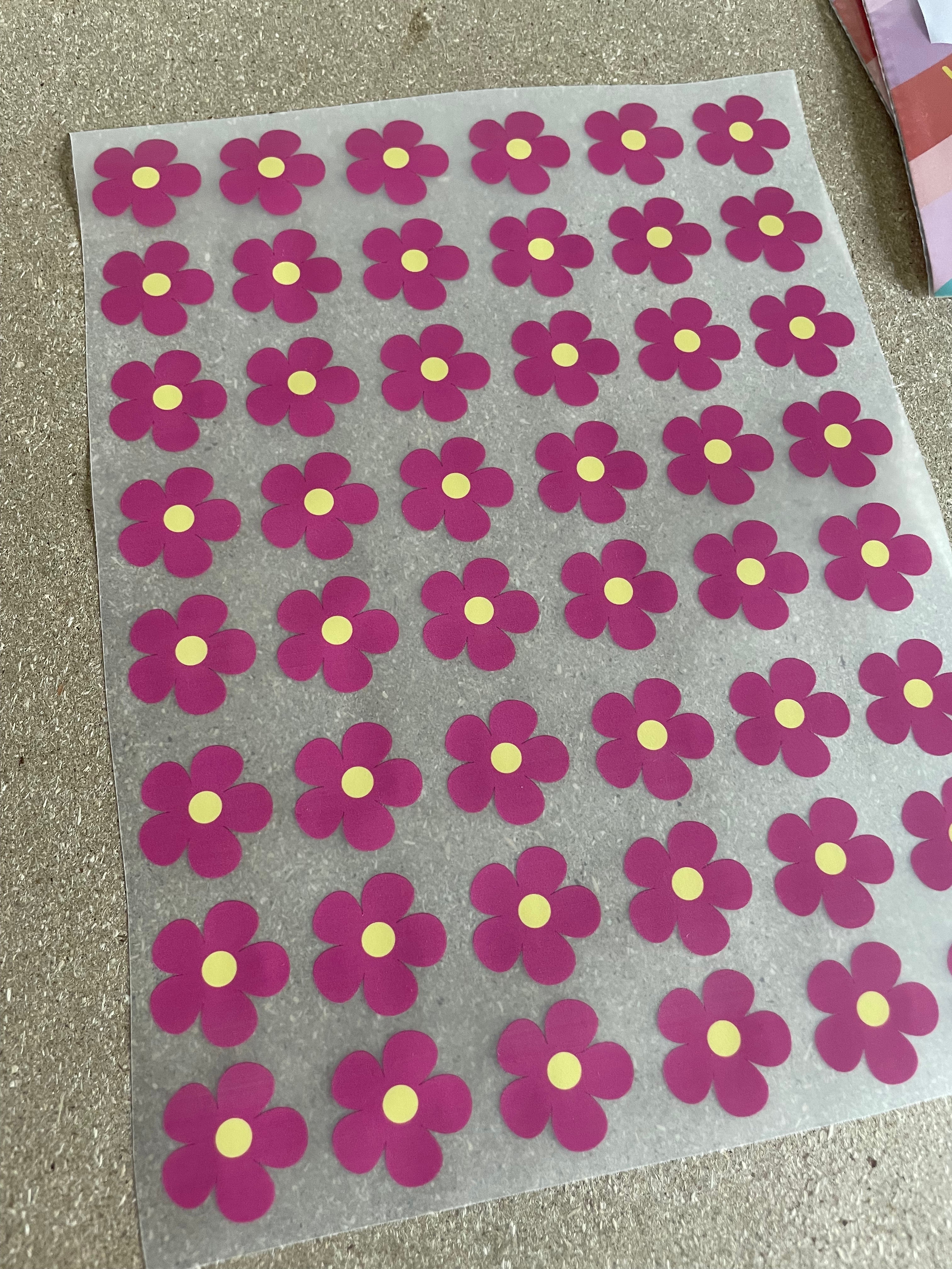Kleine bloemen Hot Pink  -  Fabric Frenzy