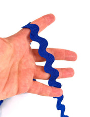 Kobaltblauw zigzagband 13 mm
