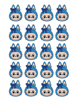 Labubu Bold Blue – All-over transfervel