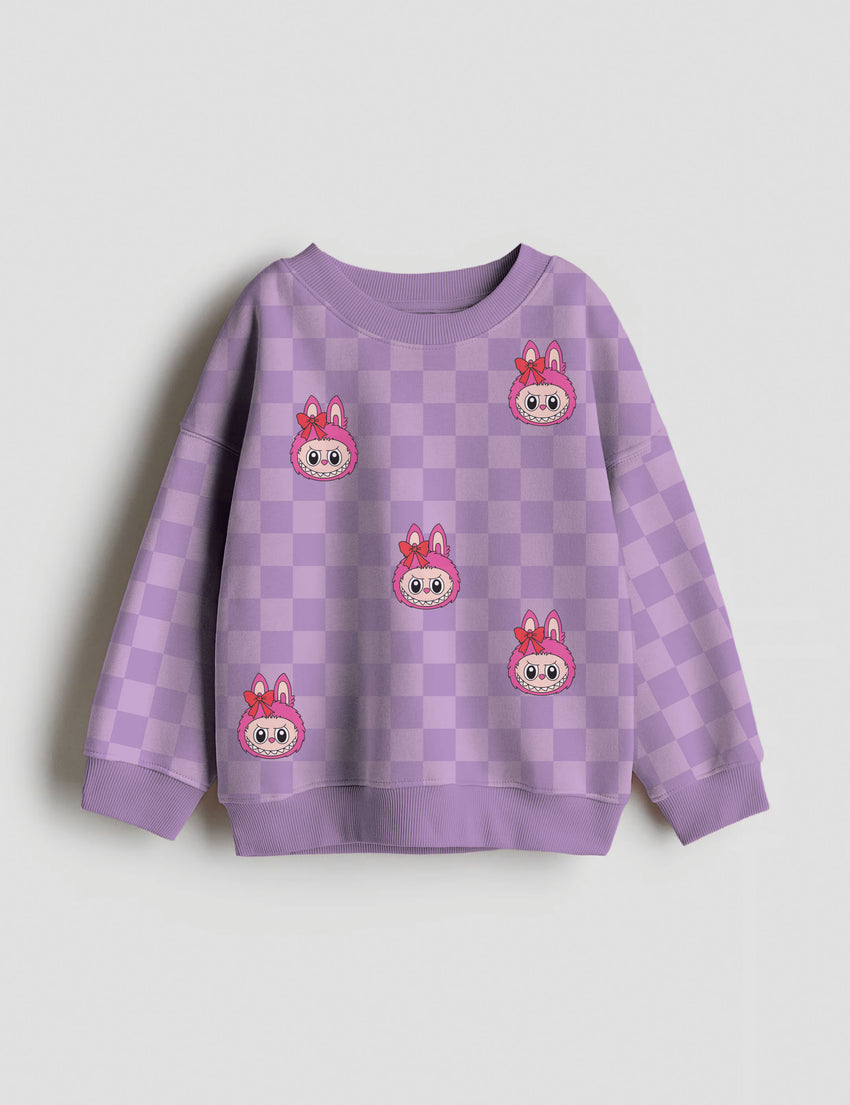Labubu Pink Punch – All-over transfervel – op een trui