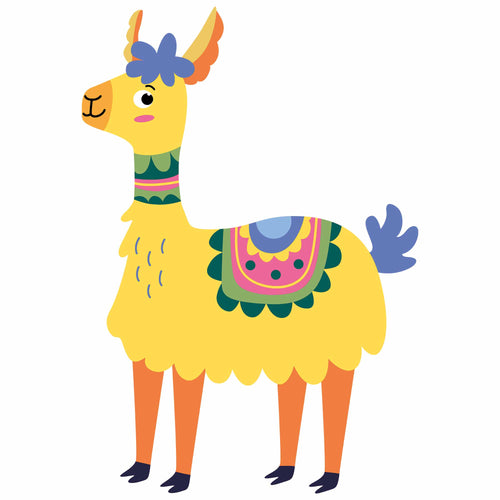 Lama 5 - Funny Lama | Strijktransfer