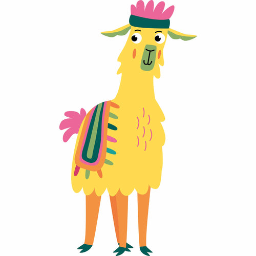 Lama 7 - Funny Lama | Strijktransfer