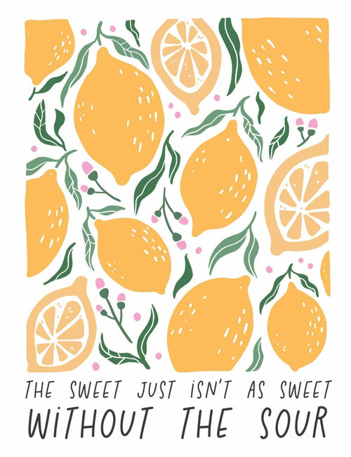 Lemons - Floral | Strijktransfer
