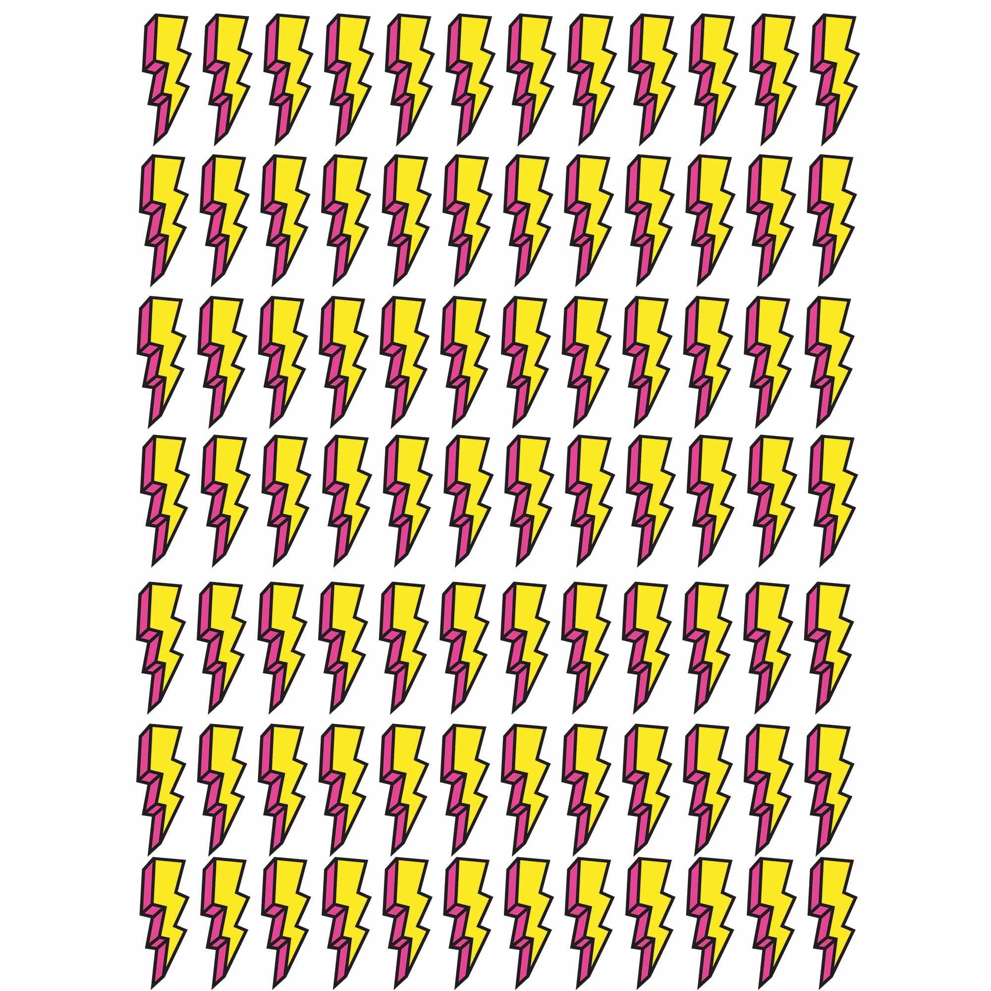Lightning Bolt Geel -  Fabric Frenzy