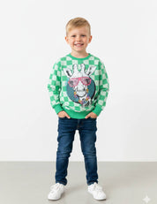 Lime Check - Summer Lovin' | 170cm wide | French Terry