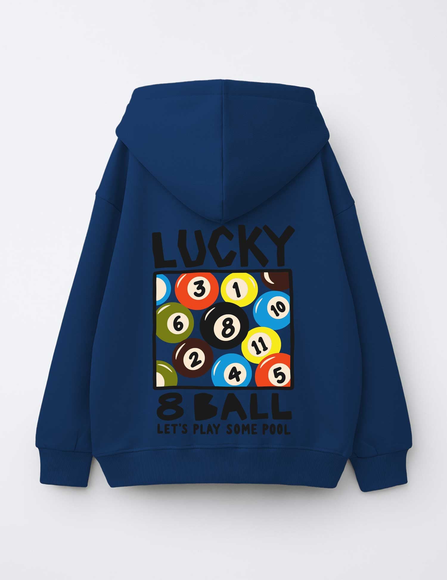 Lucky 8 Statement strijktransfer op een trui – inspiratievoorbeeld