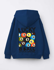 Lucky 8 Statement strijktransfer op een trui – inspiratievoorbeeld