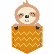 Luiaard -  Pocket Fun Kleding Transfer