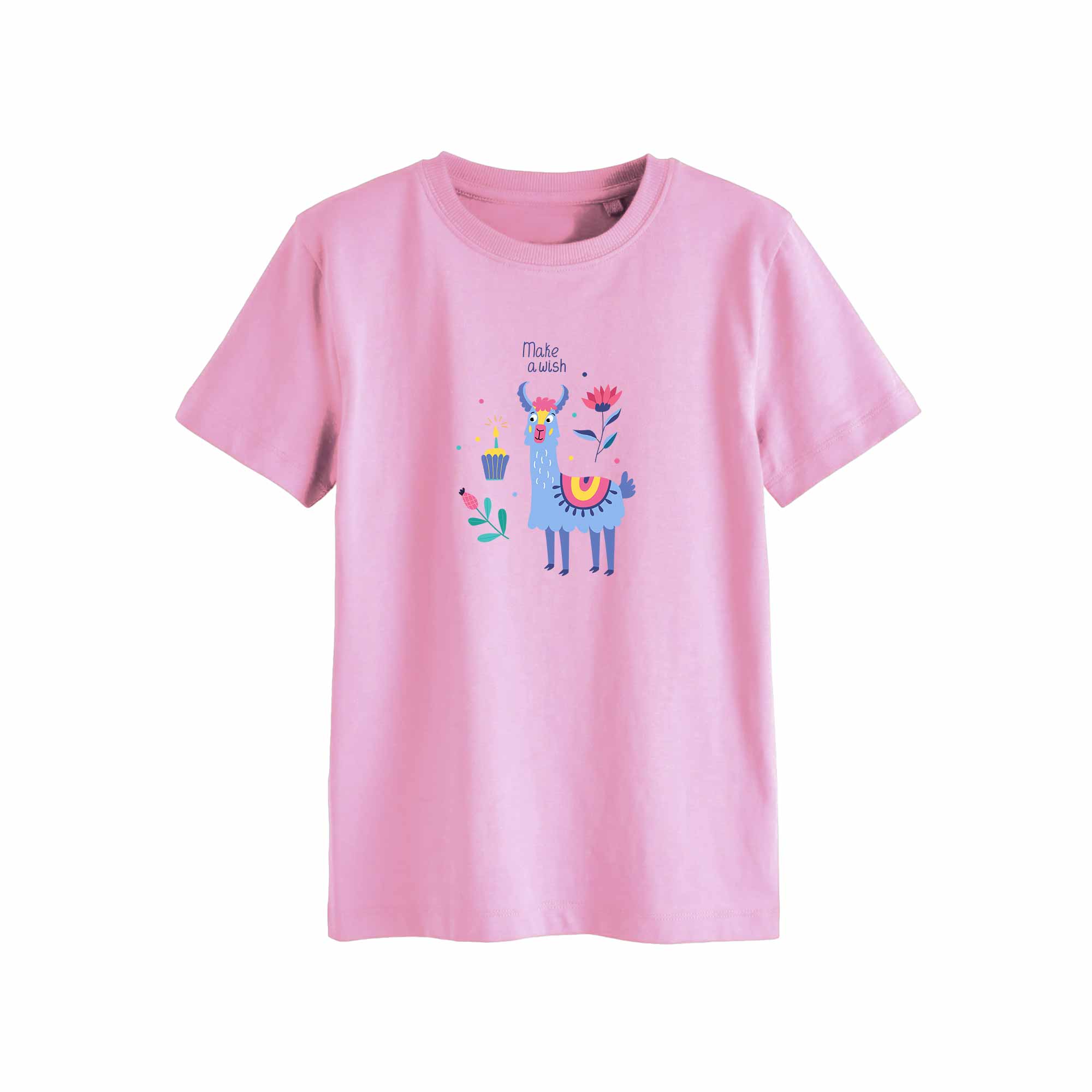 Make a Wish - Funny Lama Kleding Transfer