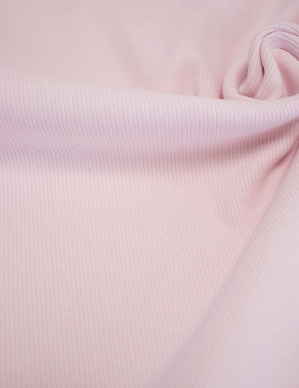 Marshmallow Pink | 2x1 Rib Boordstof | 125cm breed