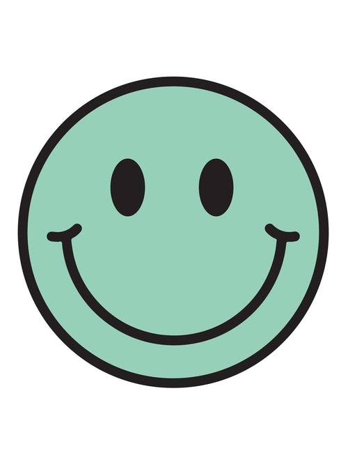 Mint Vibe Smiley | Bügelbilder