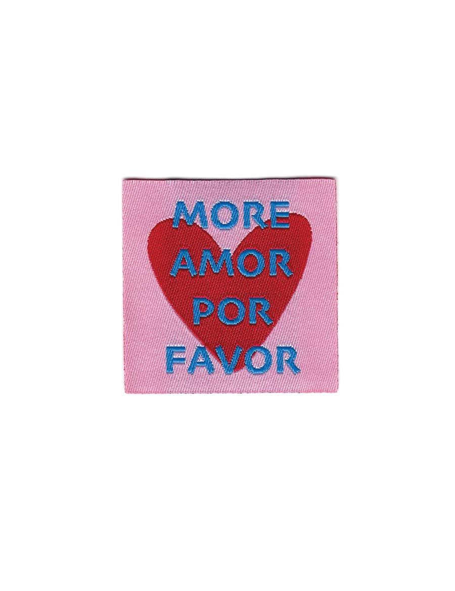 More Amor Por Favor – Geweven naailabel