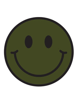 Moss Green Smiley – Strijktransfers