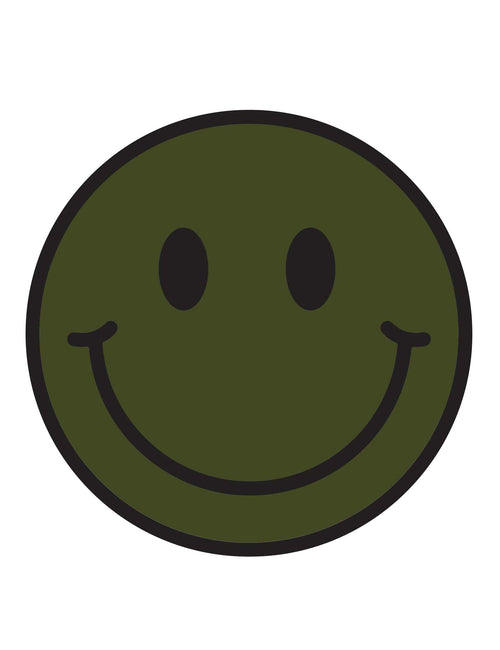 Moosgrüner Smiley | Bügelbilder