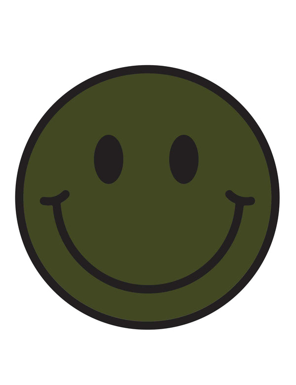 Moss Green Smiley – Strijktransfers