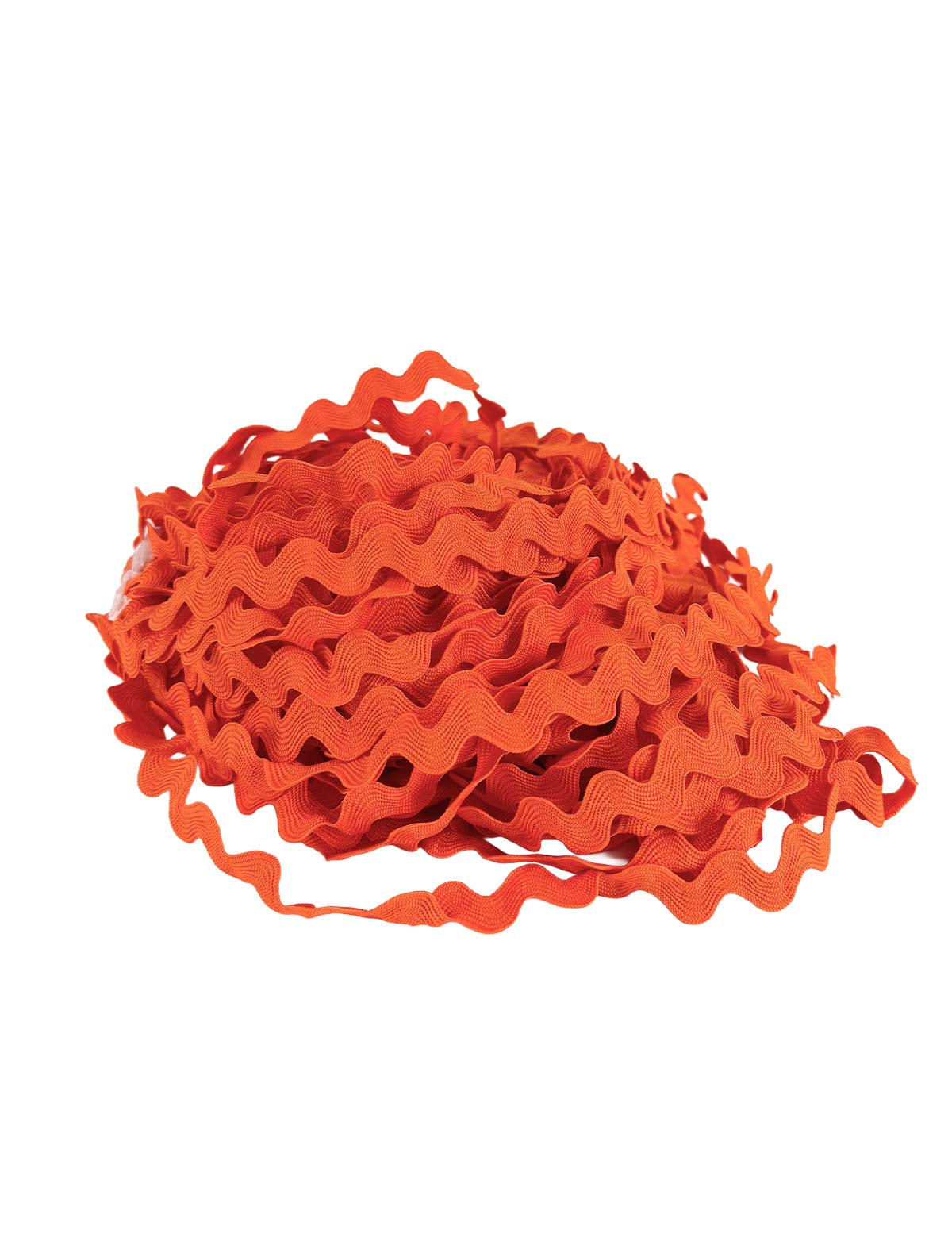 Oranje zigzagband van 13 mm breed op een witte achtergrond