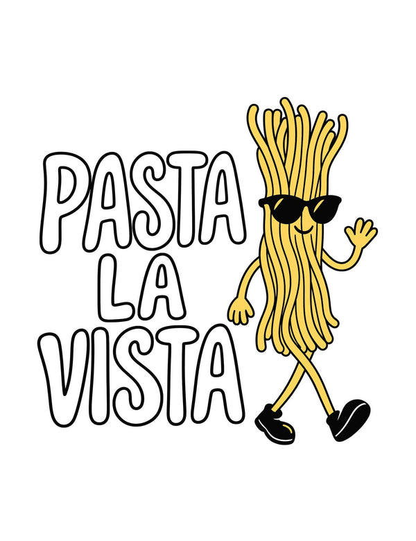 Pasta La Vista DTF-strijktransfer uit Snack Attack