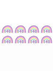 Pastel Regenboog Maatlabels