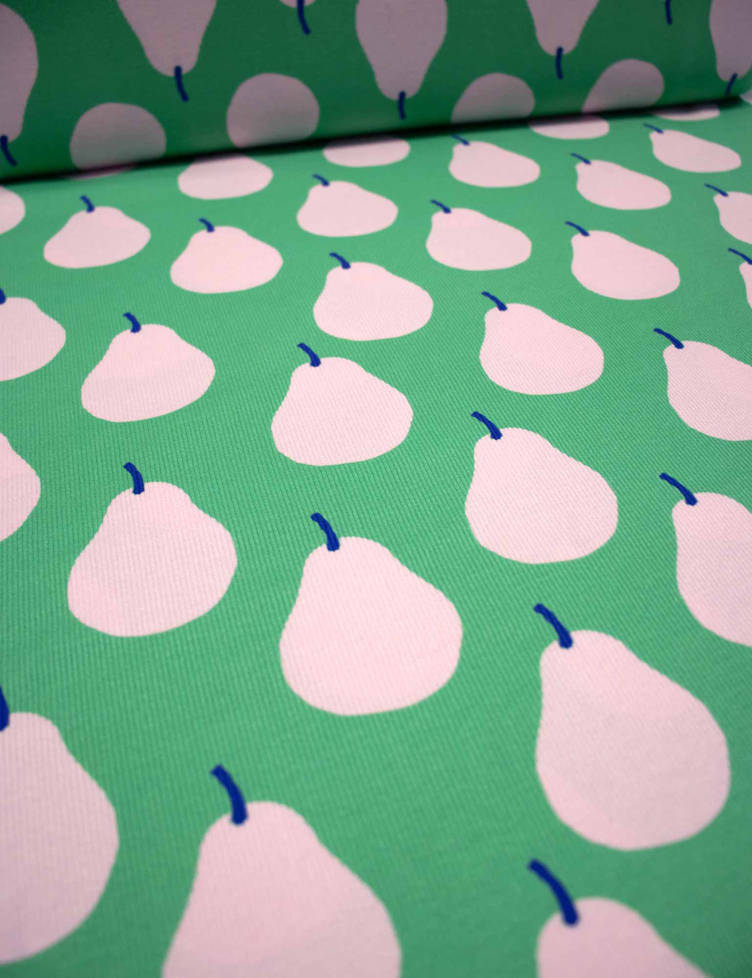 Birnenparade | Rippstrick | 125 cm breit