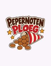 Pepernotenploeg – Puntzak Sinterklaas strijktransfer – Een volle puntzak met pepernoten en sterren