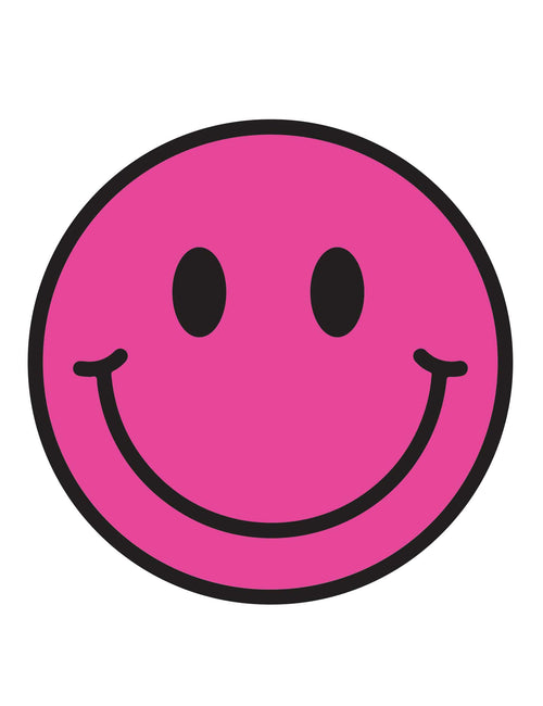 Pink Punch Smiley | Bügelbilder