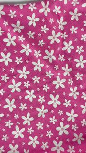 Daisy Pop Bubble Pink | Rib tricot | 125cm breed