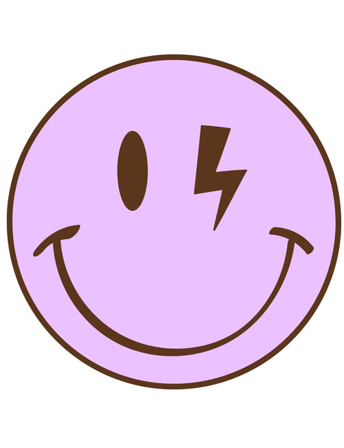 Smiley Purple | Strijktransfer