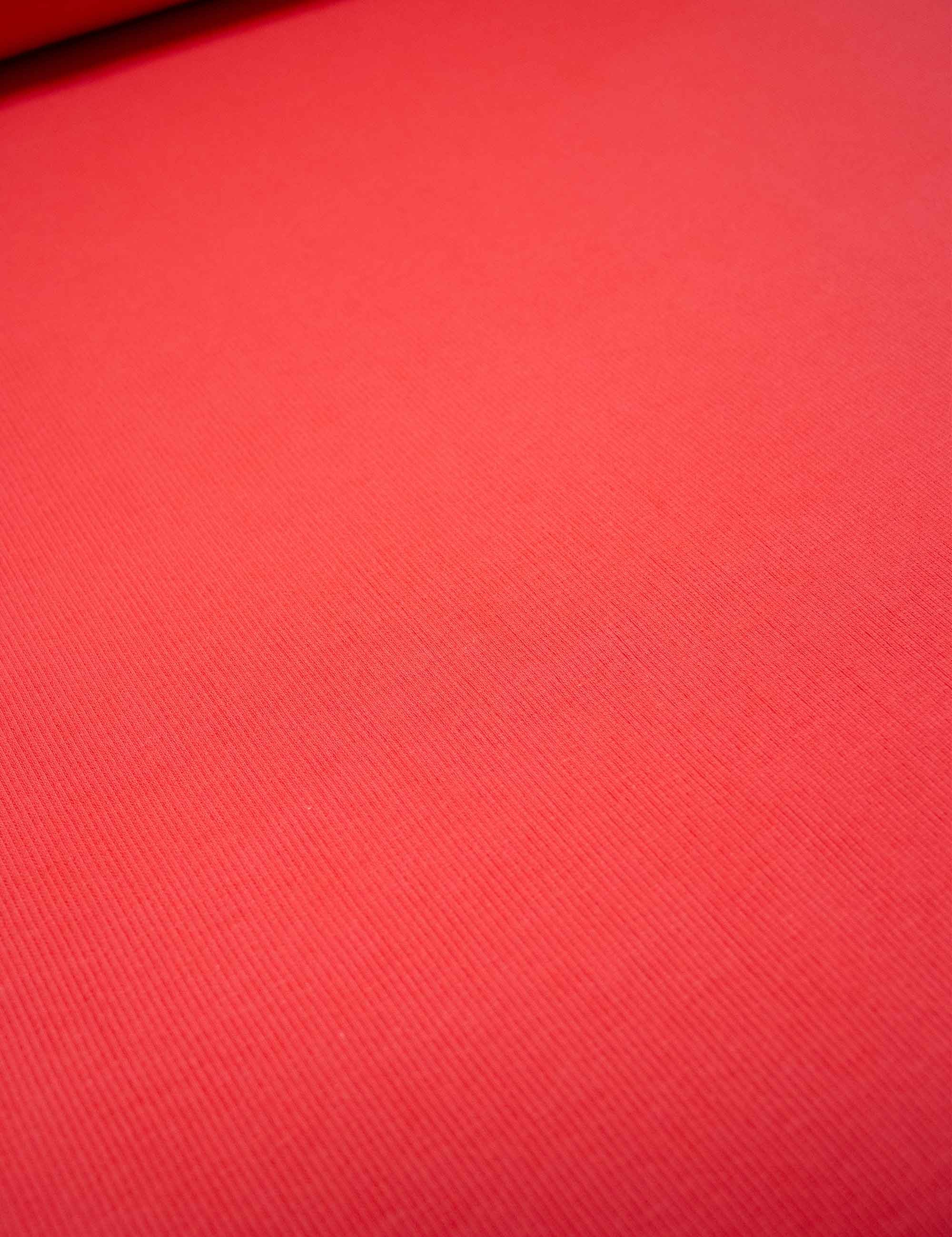 Rebel Red | 2x1 Rib Boordstof | 125cm breed